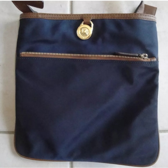 Michael Kors Handbags - NWOT Michael Kors Blue Nylon Women's CrossBody Satchel With Adjustable Strap